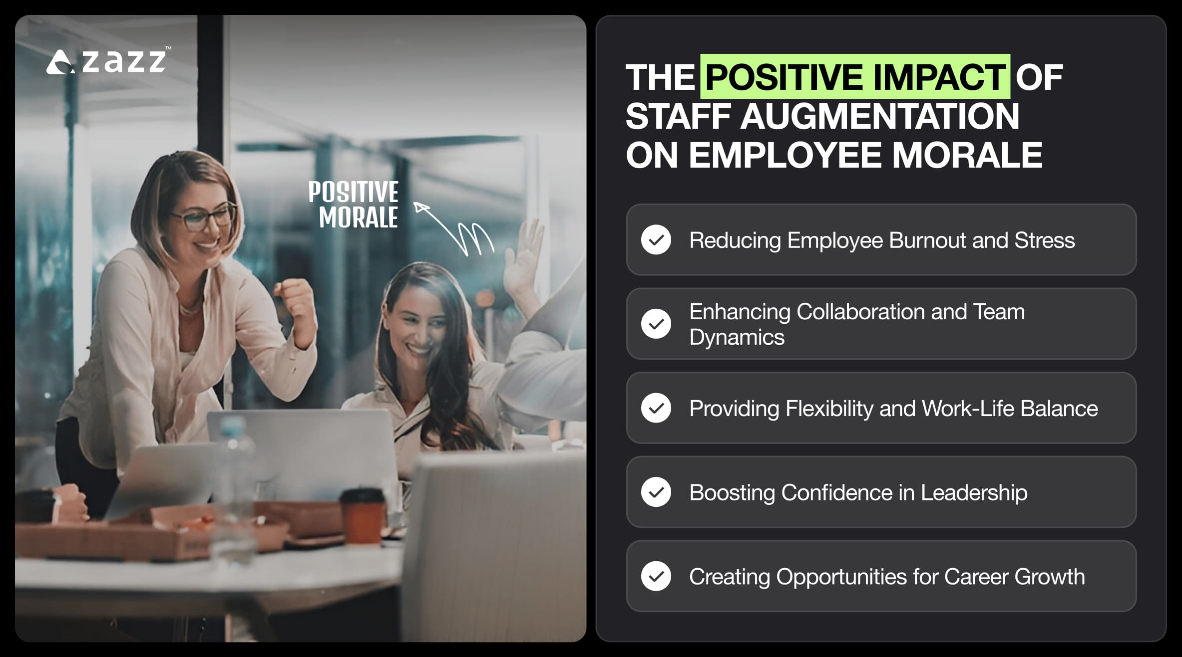 The positive impact of staff augmentation on employee morale